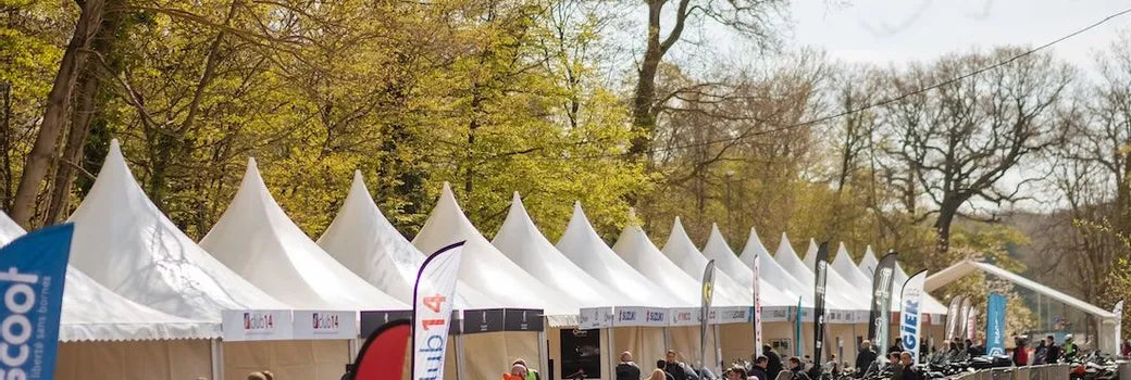 chapiteaux pour stand de barres de cereales lors d'evenement sportif